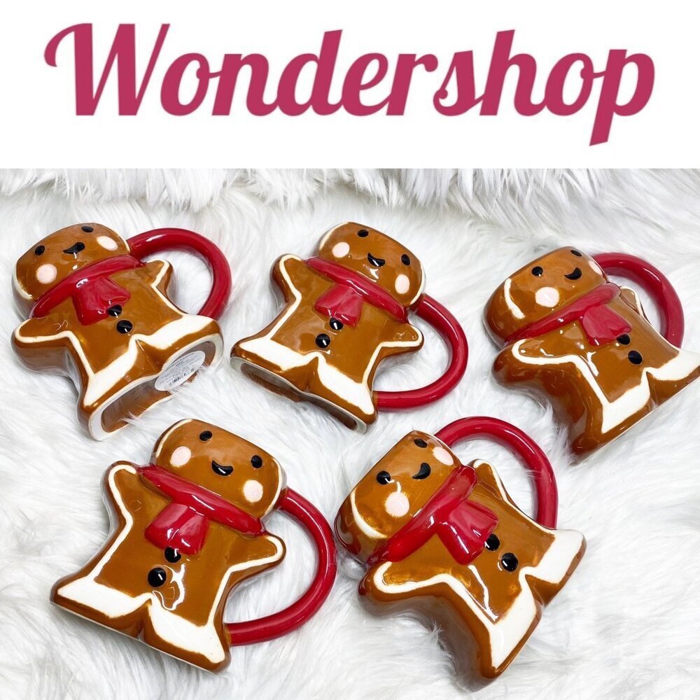 TARGET WONDERSHOP Gingerbread Man‎ Coffee Mugs Christmas 2023 Collection